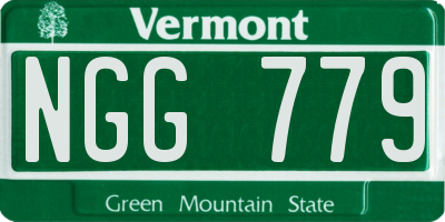 VT license plate NGG779