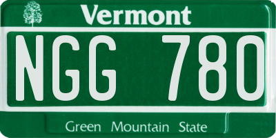 VT license plate NGG780