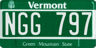 VT license plate NGG797
