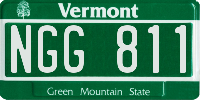 VT license plate NGG811