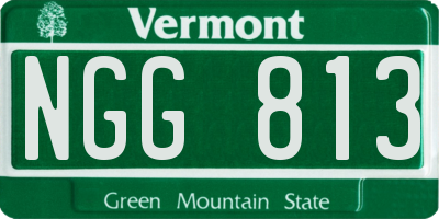 VT license plate NGG813