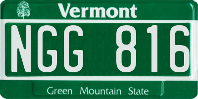 VT license plate NGG816