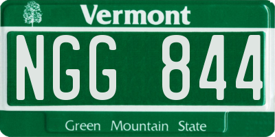 VT license plate NGG844