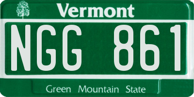 VT license plate NGG861