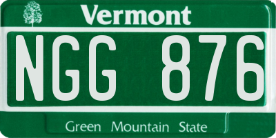 VT license plate NGG876