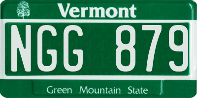 VT license plate NGG879