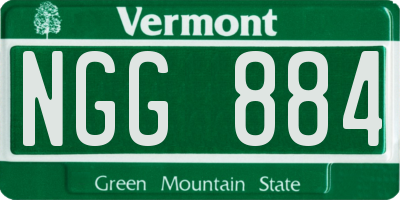 VT license plate NGG884
