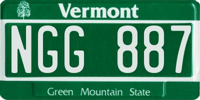 VT license plate NGG887