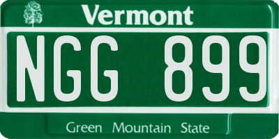 VT license plate NGG899