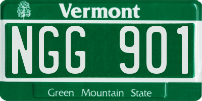 VT license plate NGG901