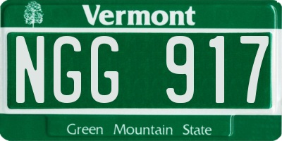 VT license plate NGG917