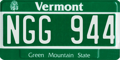 VT license plate NGG944