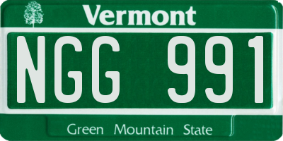 VT license plate NGG991