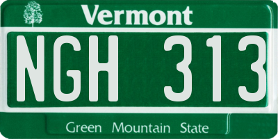 VT license plate NGH313