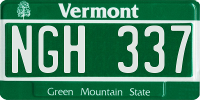 VT license plate NGH337