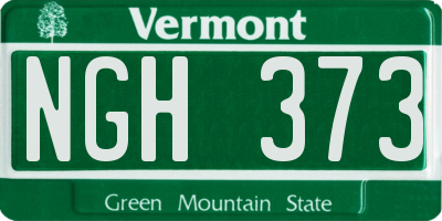 VT license plate NGH373