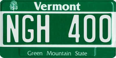 VT license plate NGH400