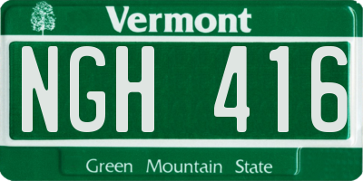 VT license plate NGH416