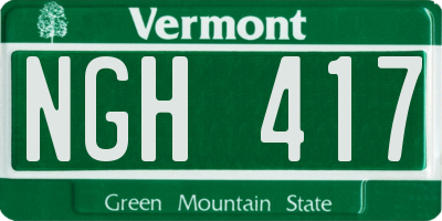 VT license plate NGH417