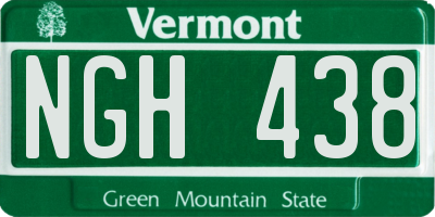 VT license plate NGH438