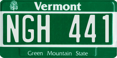 VT license plate NGH441