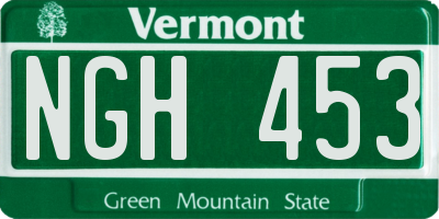 VT license plate NGH453