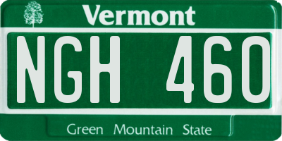 VT license plate NGH460