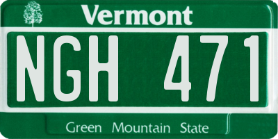 VT license plate NGH471