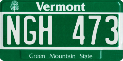 VT license plate NGH473