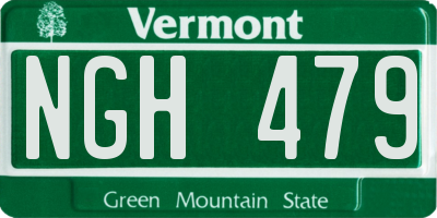 VT license plate NGH479