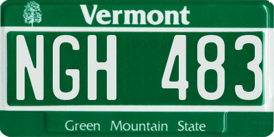 VT license plate NGH483