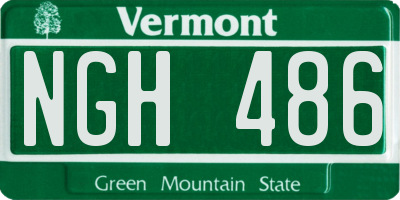 VT license plate NGH486