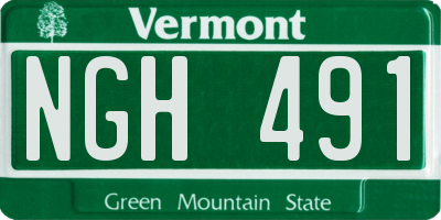 VT license plate NGH491