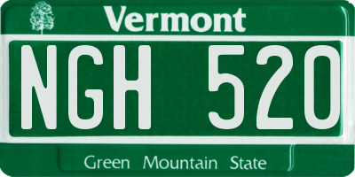 VT license plate NGH520