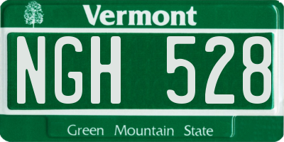 VT license plate NGH528