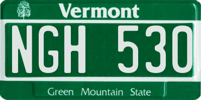 VT license plate NGH530