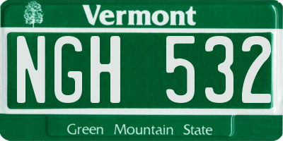 VT license plate NGH532