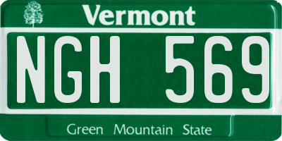 VT license plate NGH569
