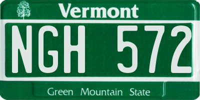 VT license plate NGH572
