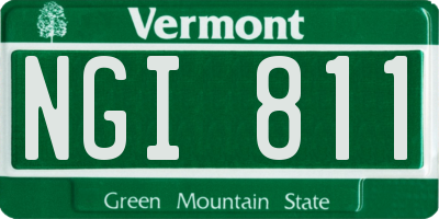 VT license plate NGI811