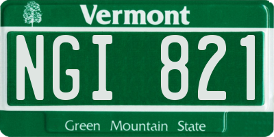 VT license plate NGI821