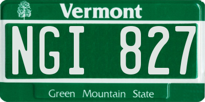 VT license plate NGI827