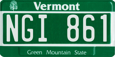 VT license plate NGI861