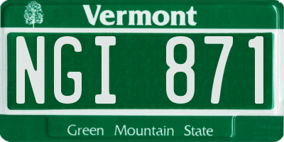 VT license plate NGI871