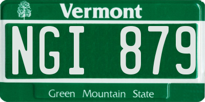 VT license plate NGI879