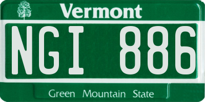 VT license plate NGI886