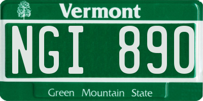 VT license plate NGI890