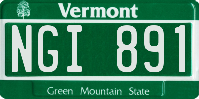 VT license plate NGI891