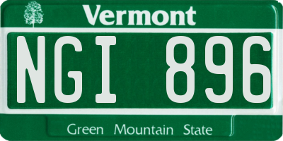 VT license plate NGI896