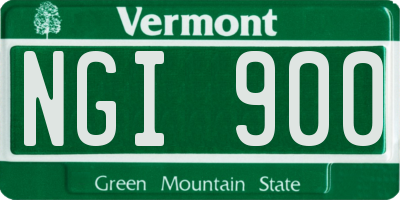 VT license plate NGI900